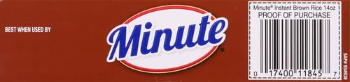 Minute Brown Rice, Instant Brown Rice for Quick Meals, 14-Ounce Box