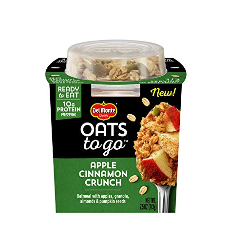 Del Monte Oats to Go Apple Cinnamon Crunch Oatmeal, 7.5 Ounce (2005043)