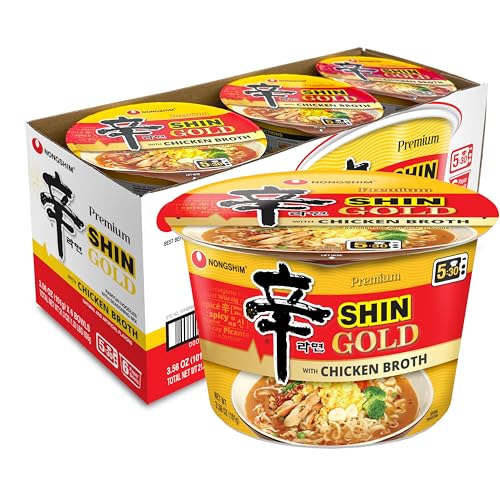 Gourmet Shin Gold, 6 pack Big Bowl, Rich Spicy Chicken Broth