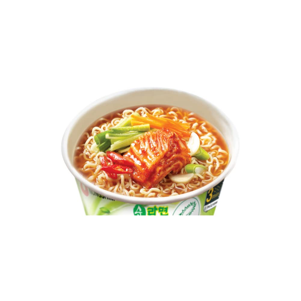 Soon Kimchi Instant Vegan Ramen Noodle Soup Mix Cup, 6 Pack