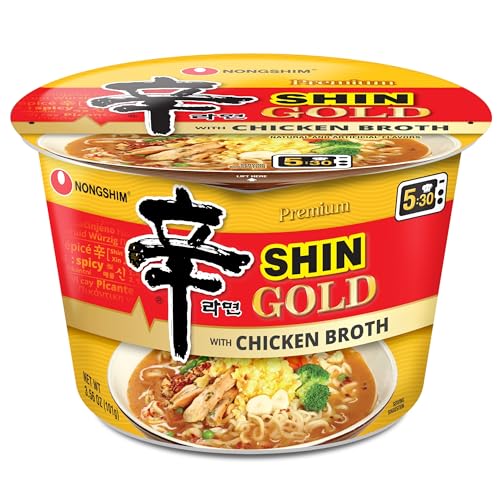Gourmet Shin Gold, 6 pack Big Bowl, Rich Spicy Chicken Broth