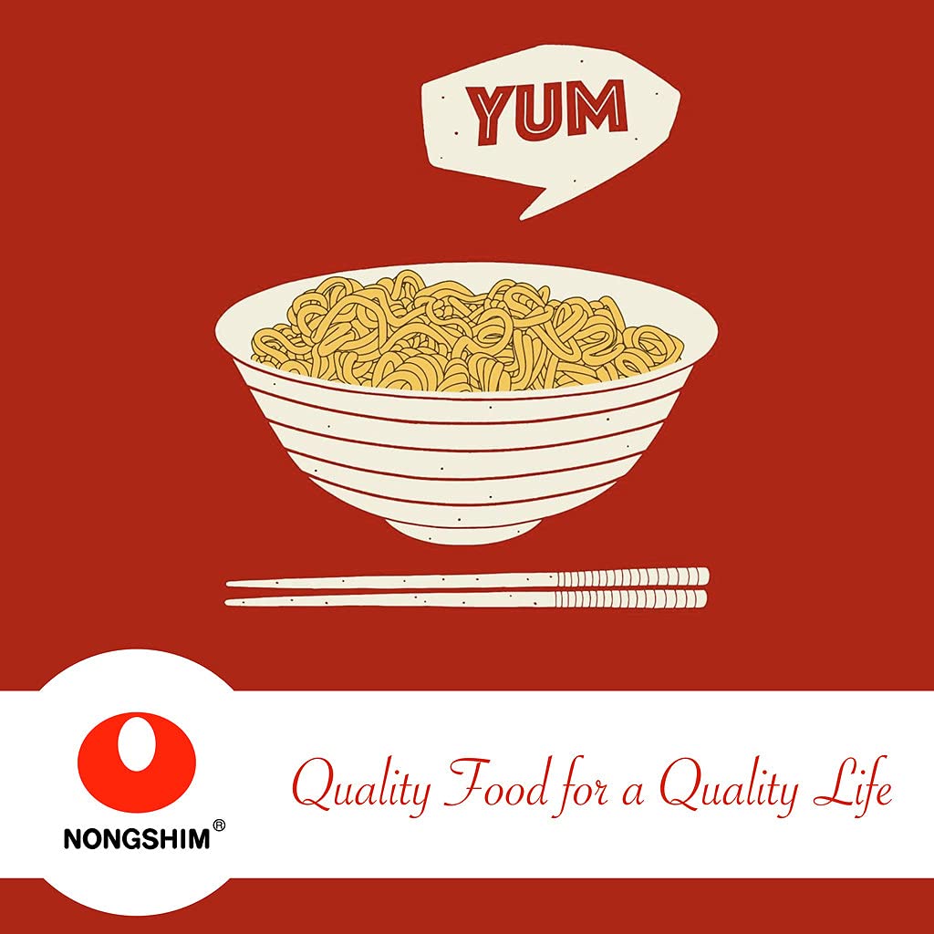 Gourmet Spicy Vegan Shin Instant Noodle Soup Mix Cup, 6 Pack, Microwaveable Vegan Meatless Ramen