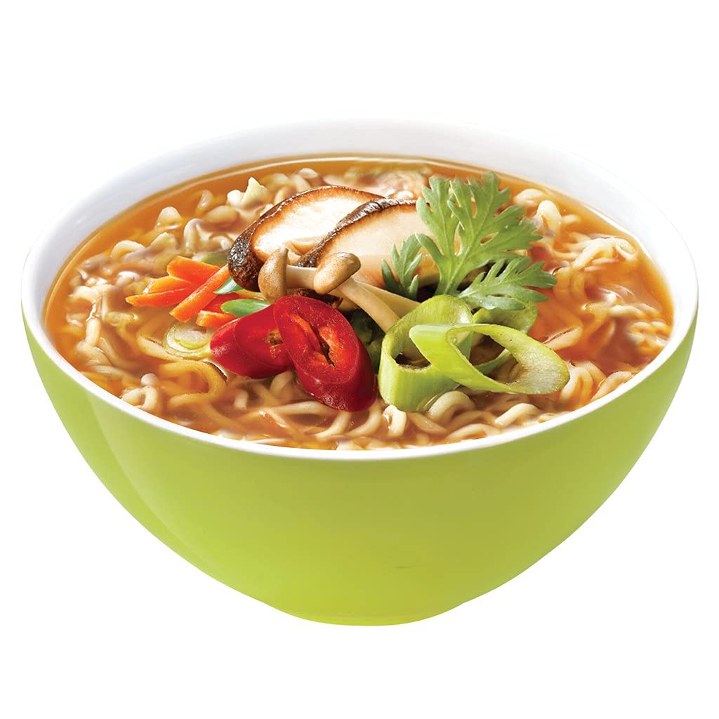 Gourmet Spicy Vegan Shin Instant Noodle Soup Mix Cup, 6 Pack, Microwaveable Vegan Meatless Ramen