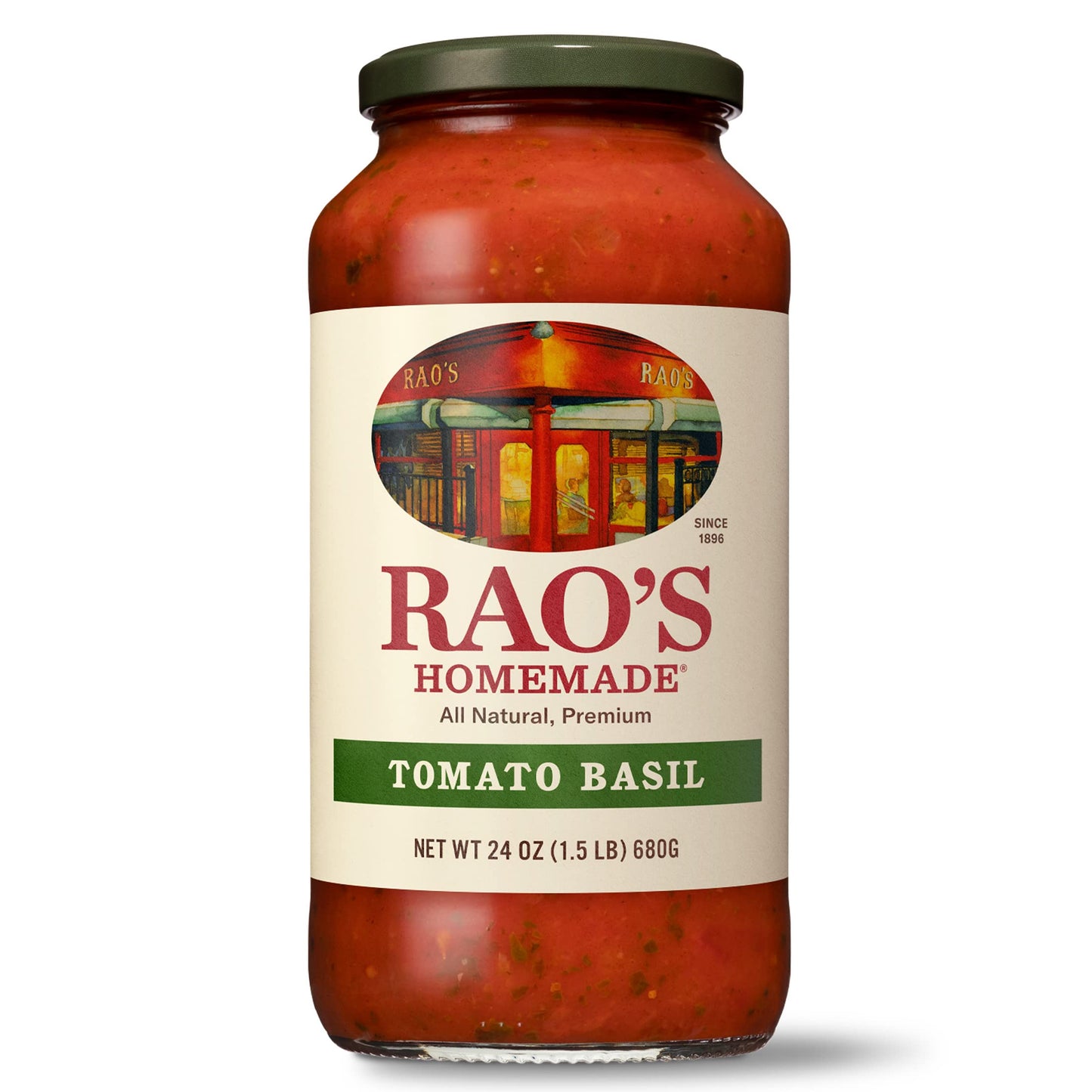 Rao's Homemade Tomato Sauce, Tomato Basil, 24 oz, Versatile Pasta Sauce