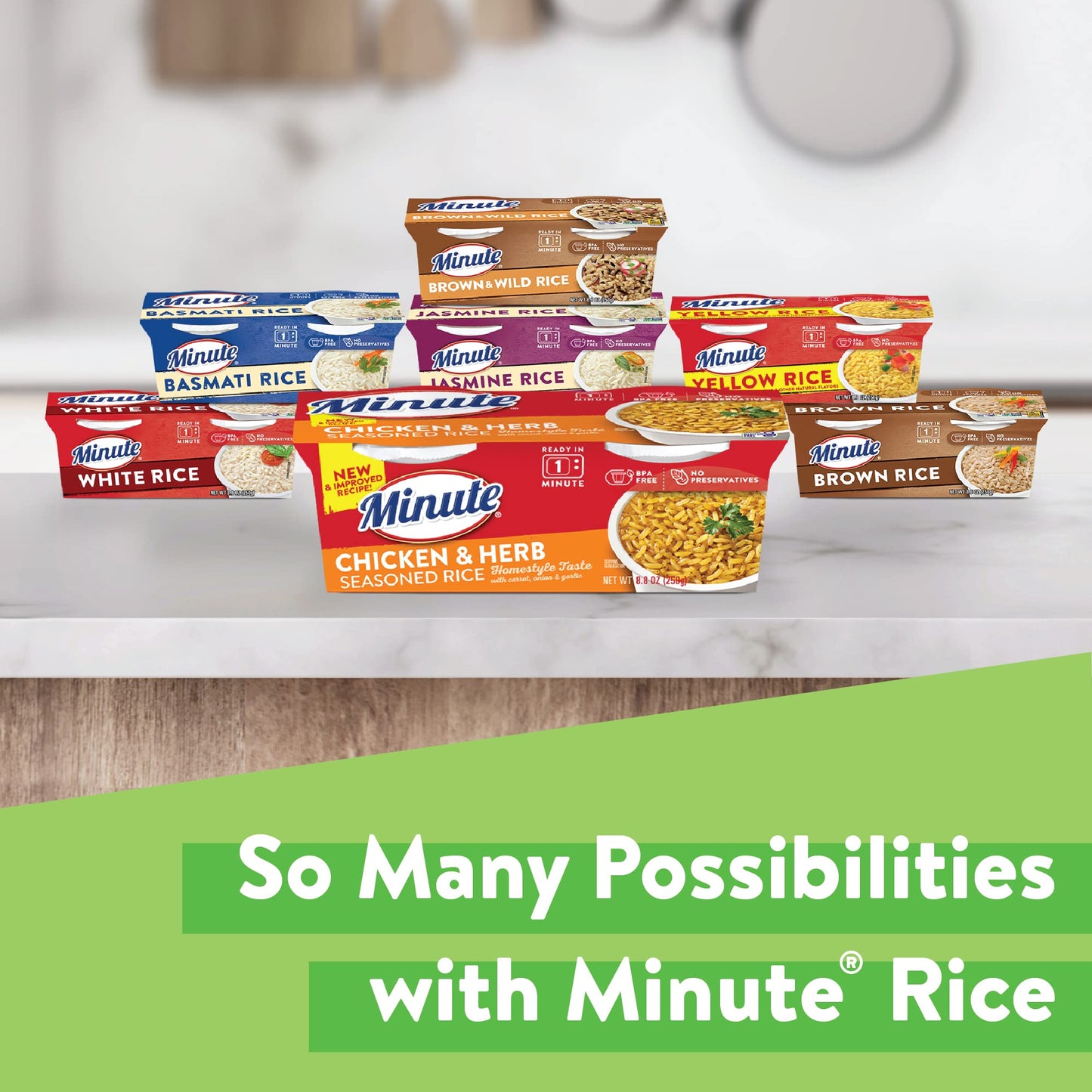 Minute Ready-to-Serve Chicken Microwavable Rice Cups (Pack of 8)