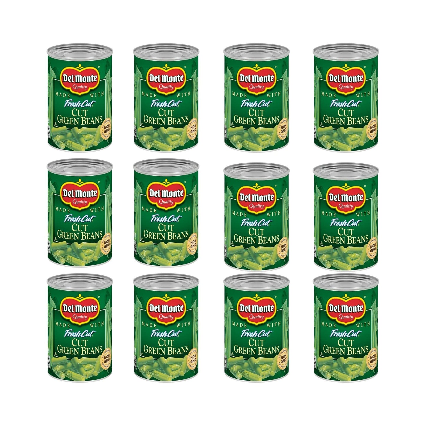 Cut Green Beans Canned Vegetables,14.5 Ounce (Pack of 12)