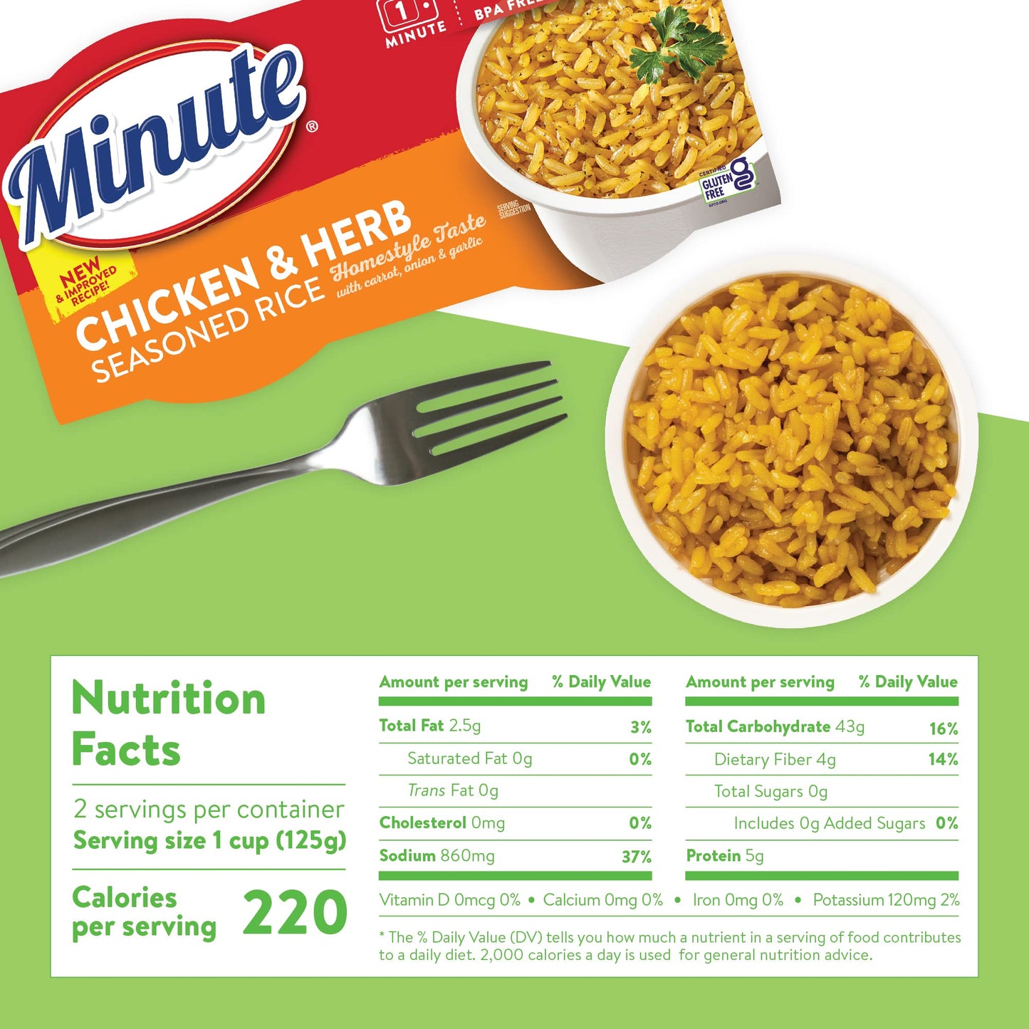 Minute Ready-to-Serve Chicken Microwavable Rice Cups (Pack of 8)
