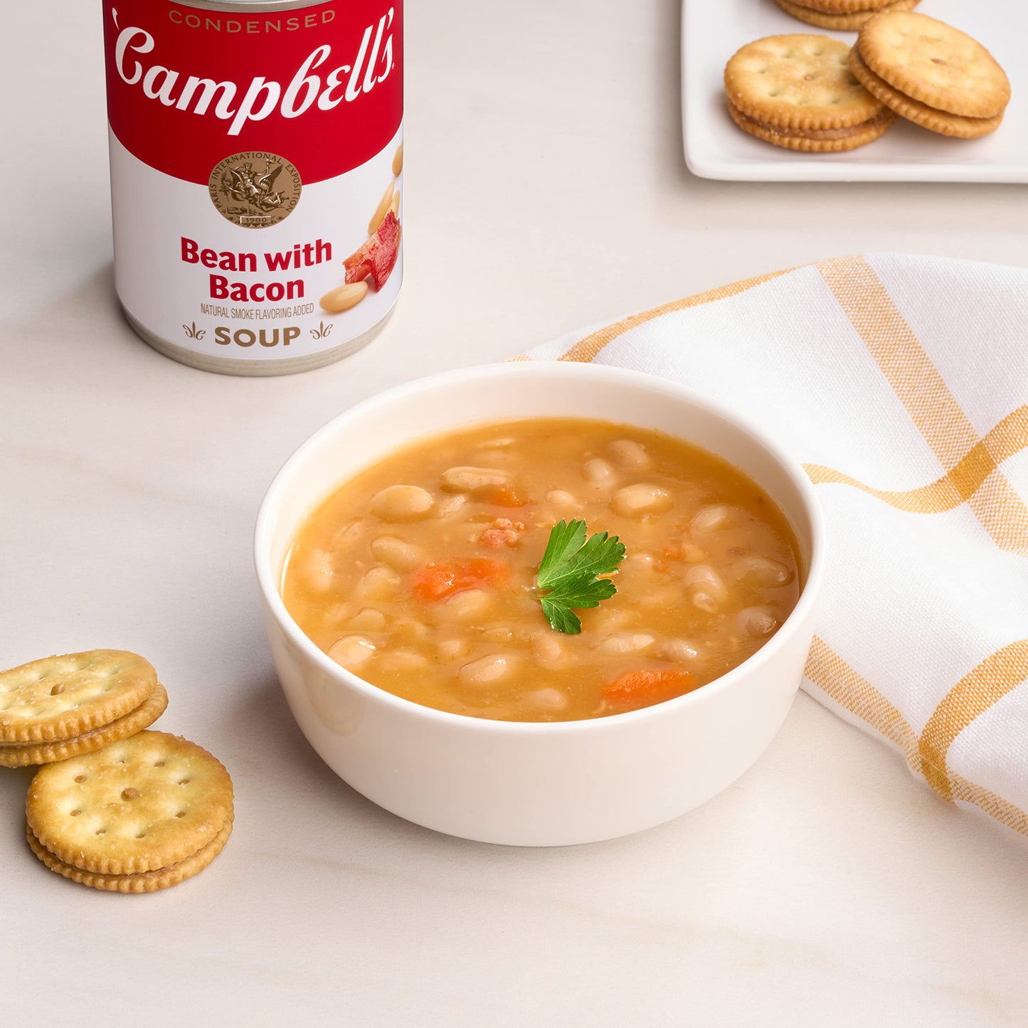 Campbell's Condensed Bean With Bacon Soup, Natural Smoke Flavoring Added, 11.25 oz Can