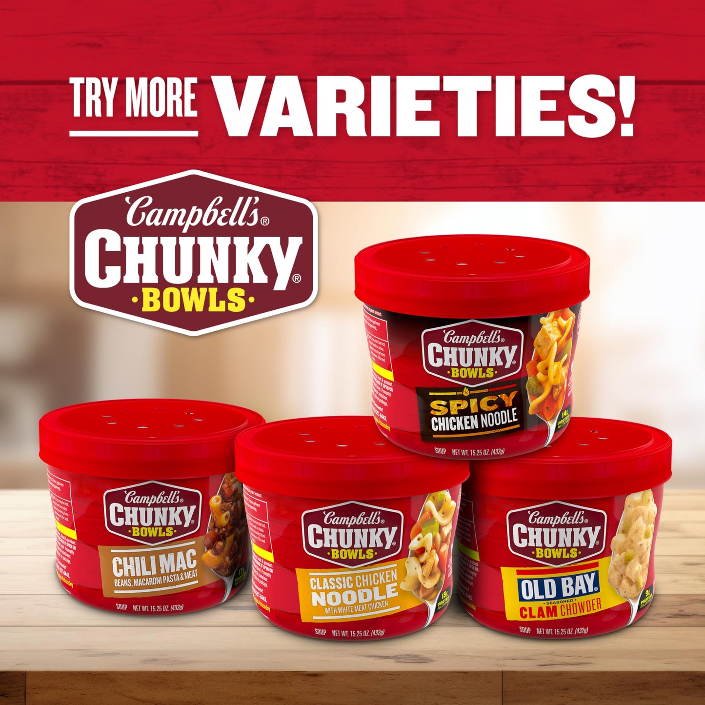 Campbell's Chunky Soup, Creamy Chicken and Dumplings Soup, 15.25 oz Microwavable Bowl