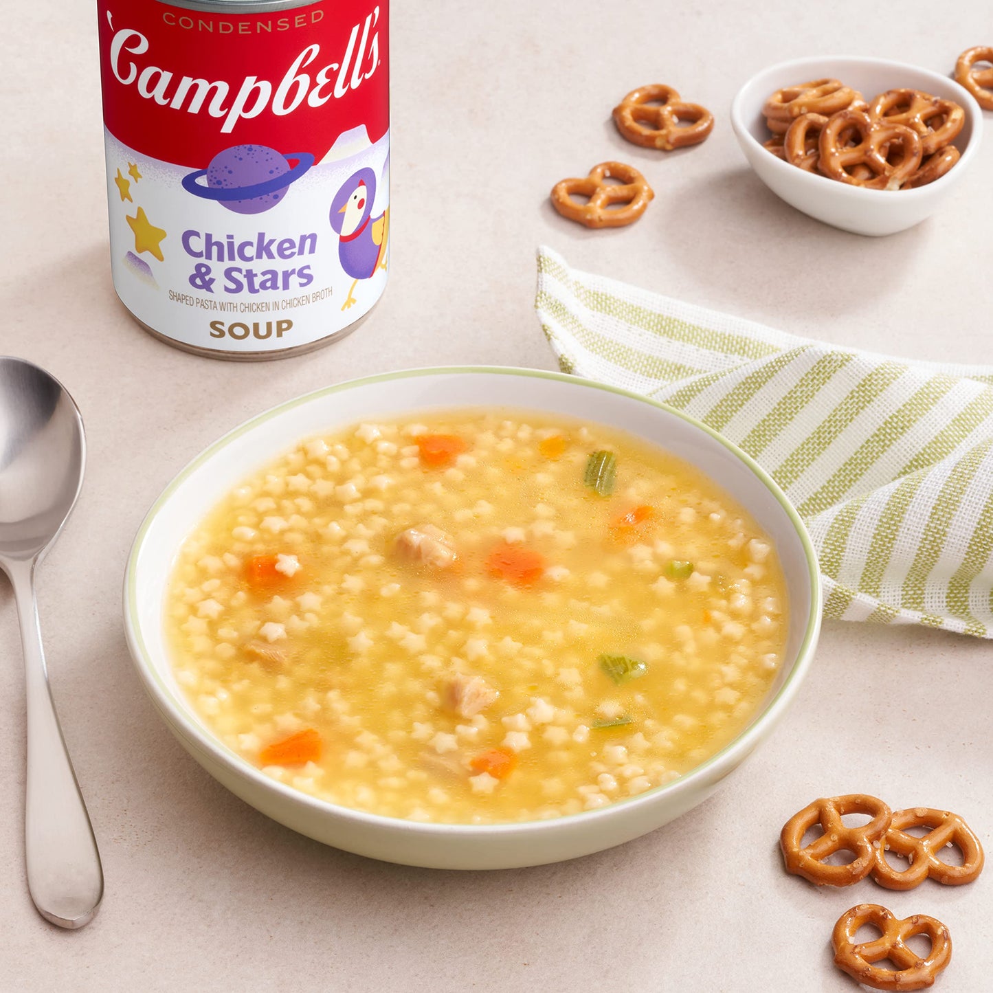 Campbell's Condensed Kids Soup, Chicken & Stars Soup, 10.5 Ounce Can