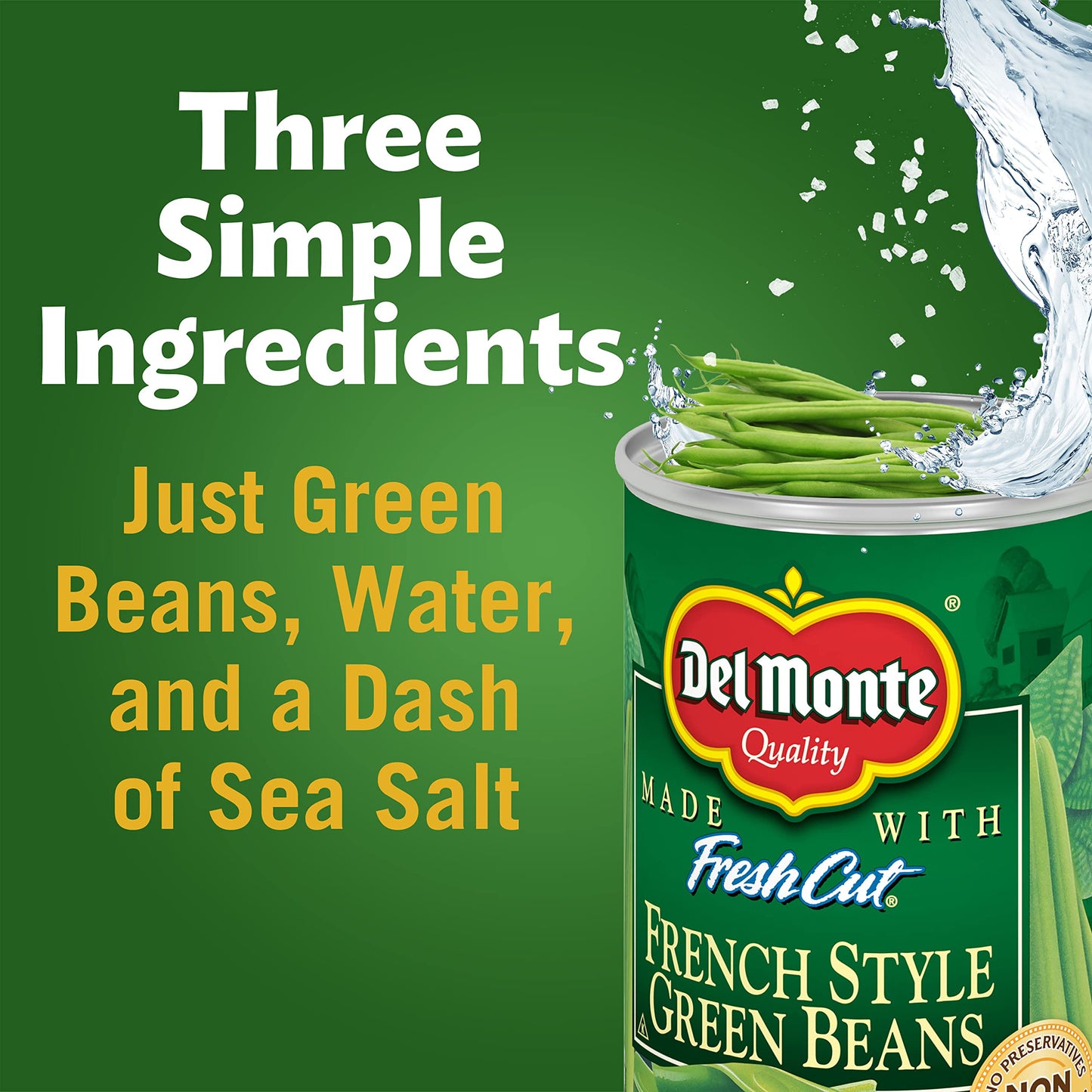 Del Monte BLUE LAKE French Style Green Beans, Canned Vegetables, 12 Pack, 14.5 oz Can