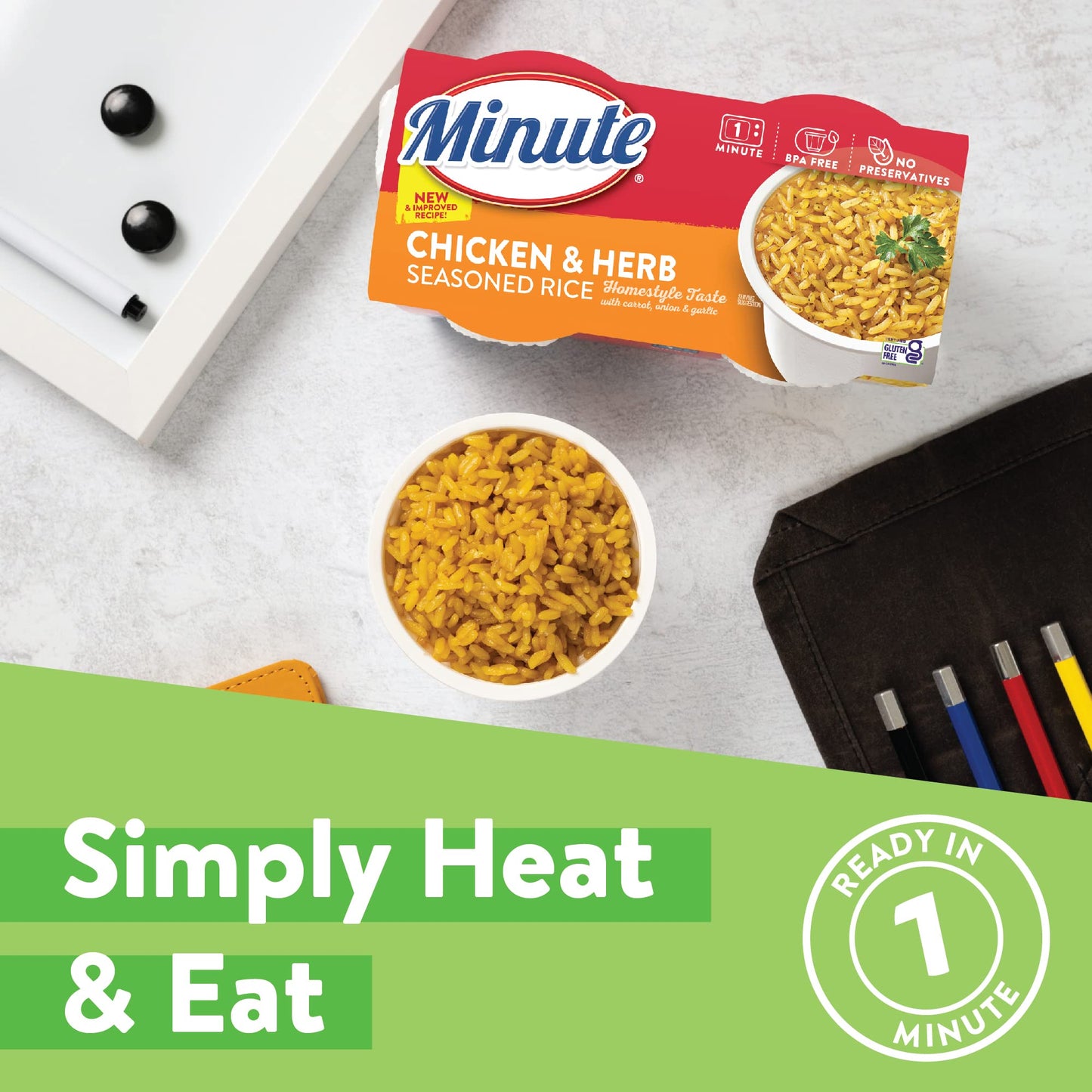 Minute Ready-to-Serve Chicken Microwavable Rice Cups (Pack of 8)