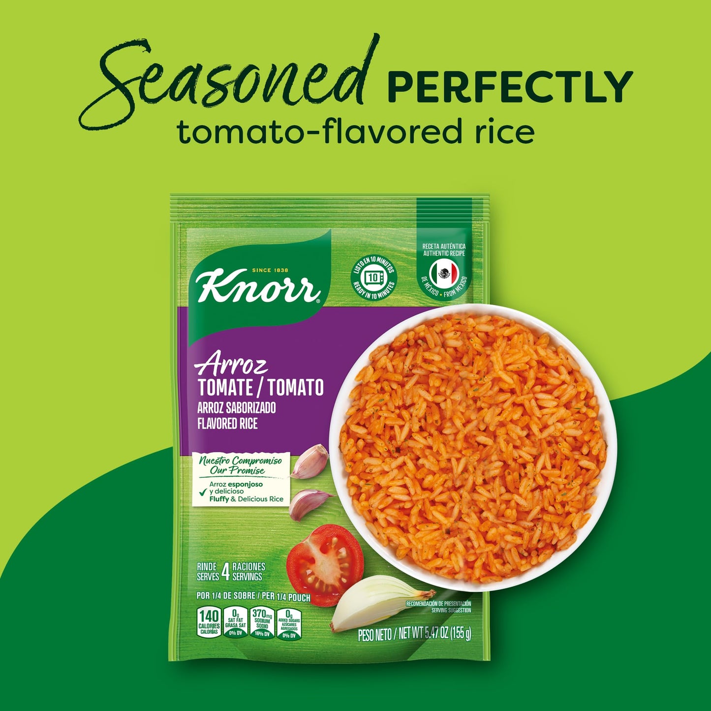 Knorr Mexican Rice Sides, Tomato Flavored Rice - Arroz Tomate, 5.47oz (Pack of 3)