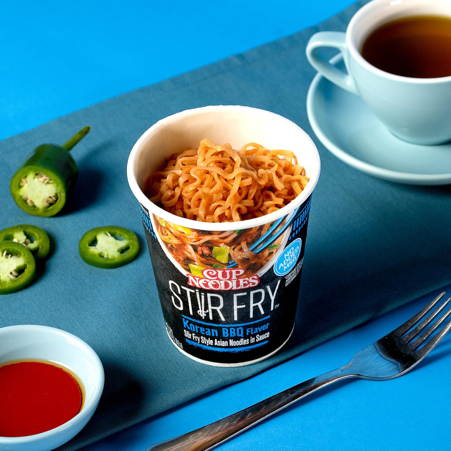 Cup Noodles Stir Fry Noodles in Sauce, Korean BBQ, 2.89 Ounce (Pack of 6)