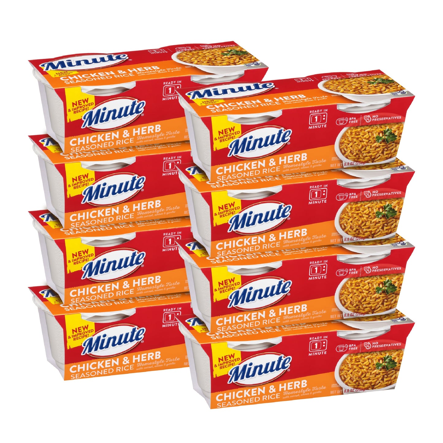 Minute Ready-to-Serve Chicken Microwavable Rice Cups (Pack of 8)