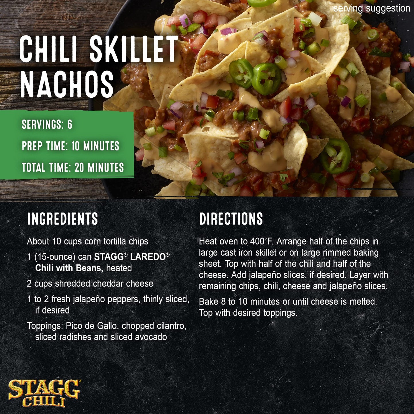 STAGG Laredo Chili With Beans, 15 Oz (Pack of 6)
