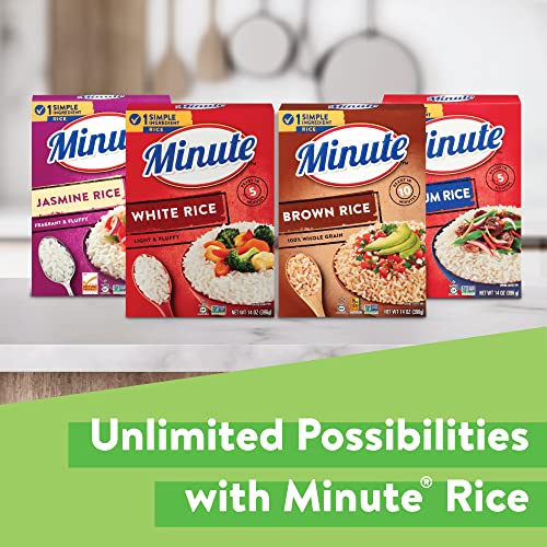 Minute Brown Rice, Instant Brown Rice for Quick Meals, 28-Ounce Box (Pack of 4)