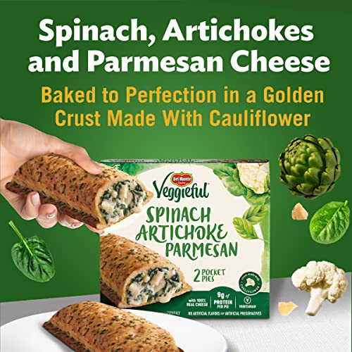 Del Monte Veggieful Pocket Pies, Artichoke Spinach Parmesan (Pack of 2)