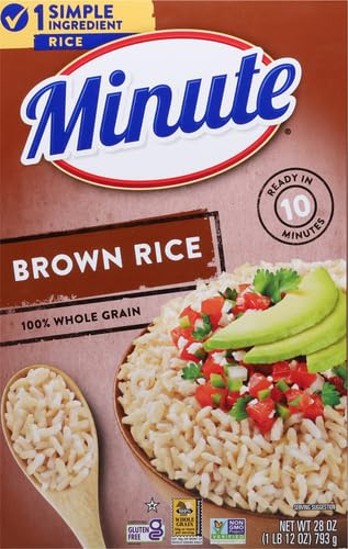 Minute Brown Rice, Instant Brown Rice for Quick Meals, 28-Ounce Box (Pack of 4)