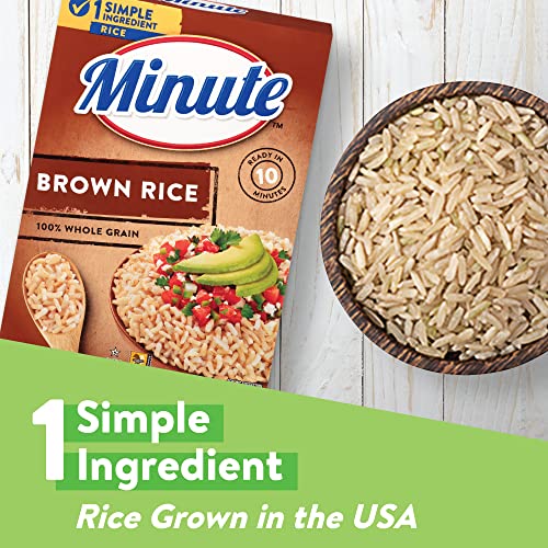 Minute Brown Rice, Instant Brown Rice for Quick Meals, 28-Ounce Box (Pack of 4)