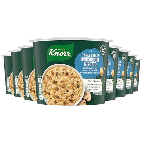 Knorr Rice Cup 3 Cheese Mushroom Risotto 8 or Preservatives 2.6 oz