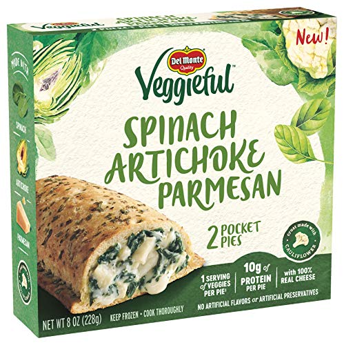 Del Monte Veggieful Pocket Pies, Artichoke Spinach Parmesan (Pack of 2)