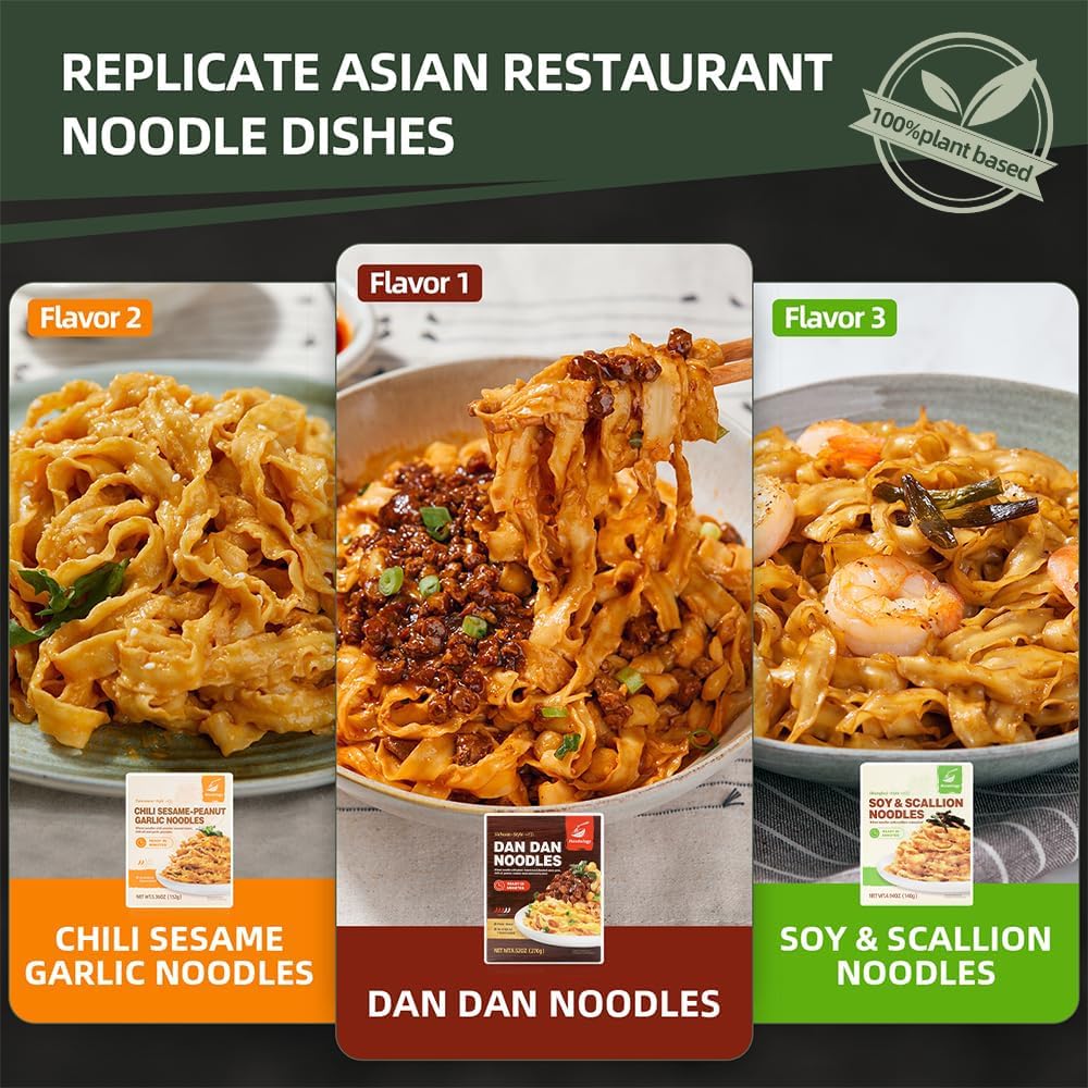 Noodology Variety Pack Asian Ramen Noodles Dishes Chinese Prepared Meals Kits