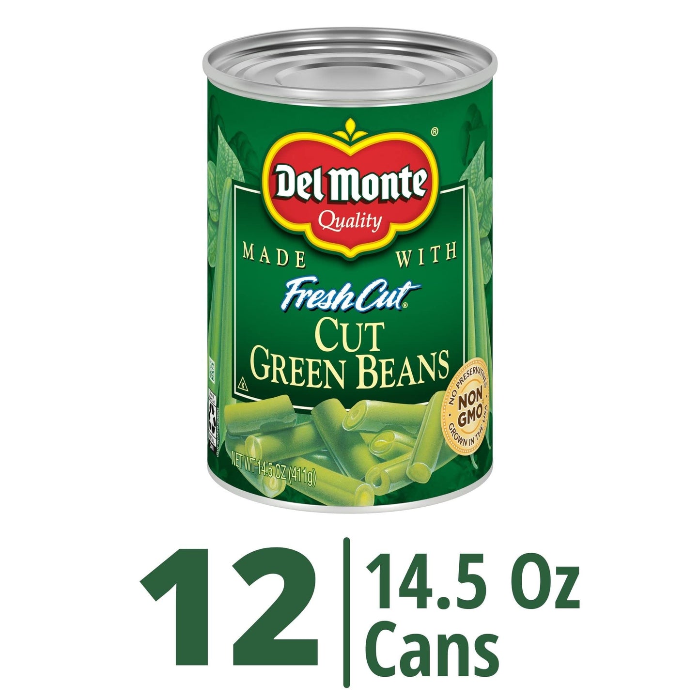 Cut Green Beans Canned Vegetables,14.5 Ounce (Pack of 12)