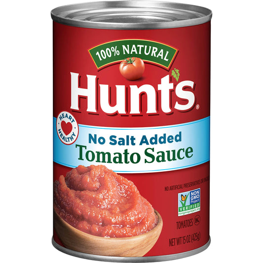 Hunt's Tomato Sauce No Salt Added, 15 oz (Pack of 6)
