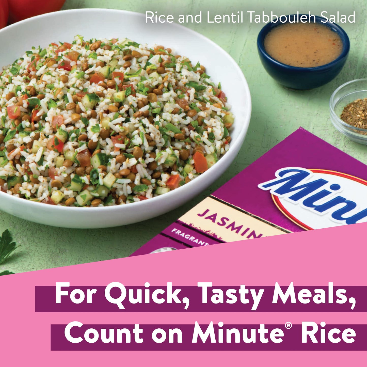 Minute Jasmine Rice, Instant Jasmine Rice for Quick Dinner Meals, 12 Ounce Box