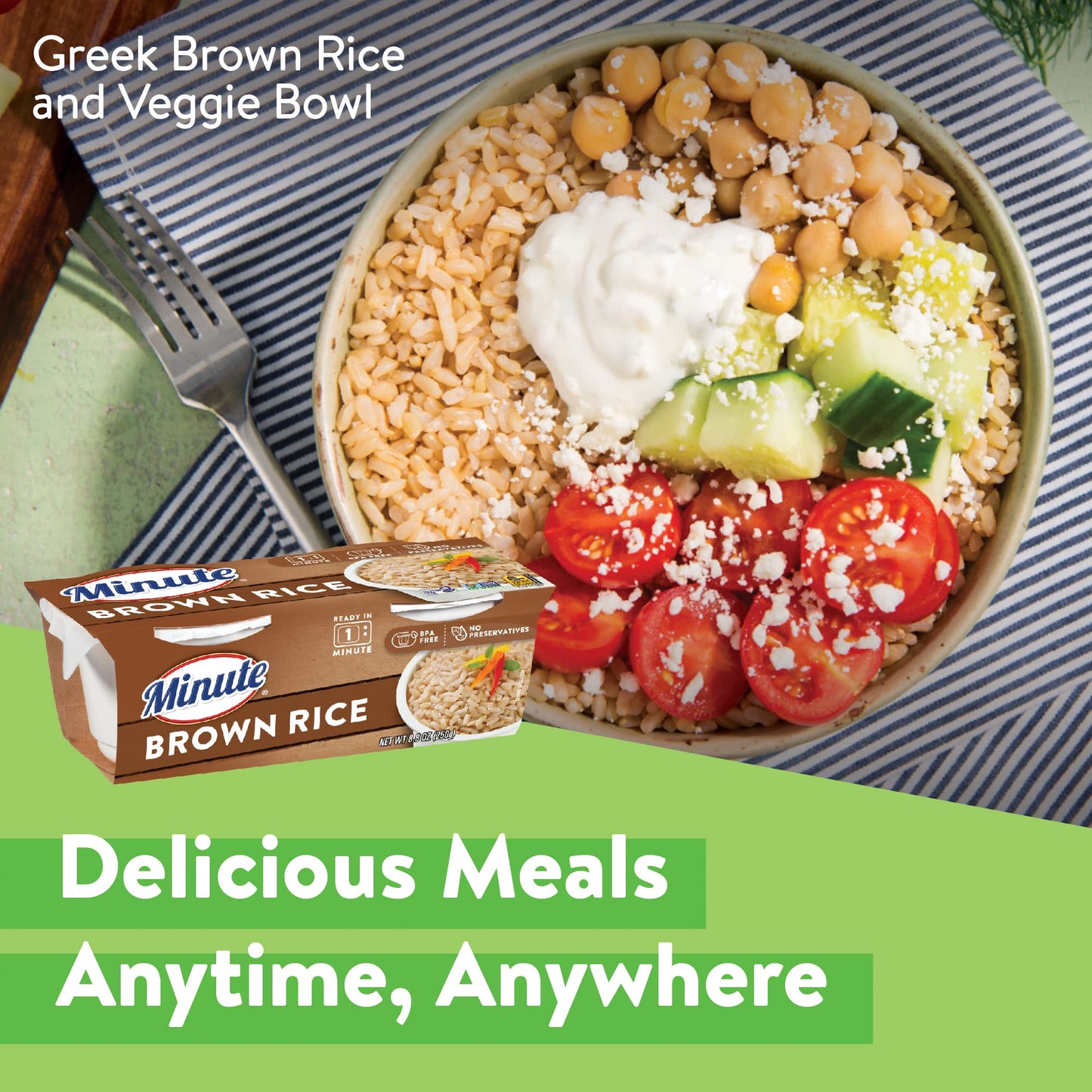 Minute Ready-to-Serve Brown Rice, Microwavable Rice Cups 2 Count, (Pack of 8)